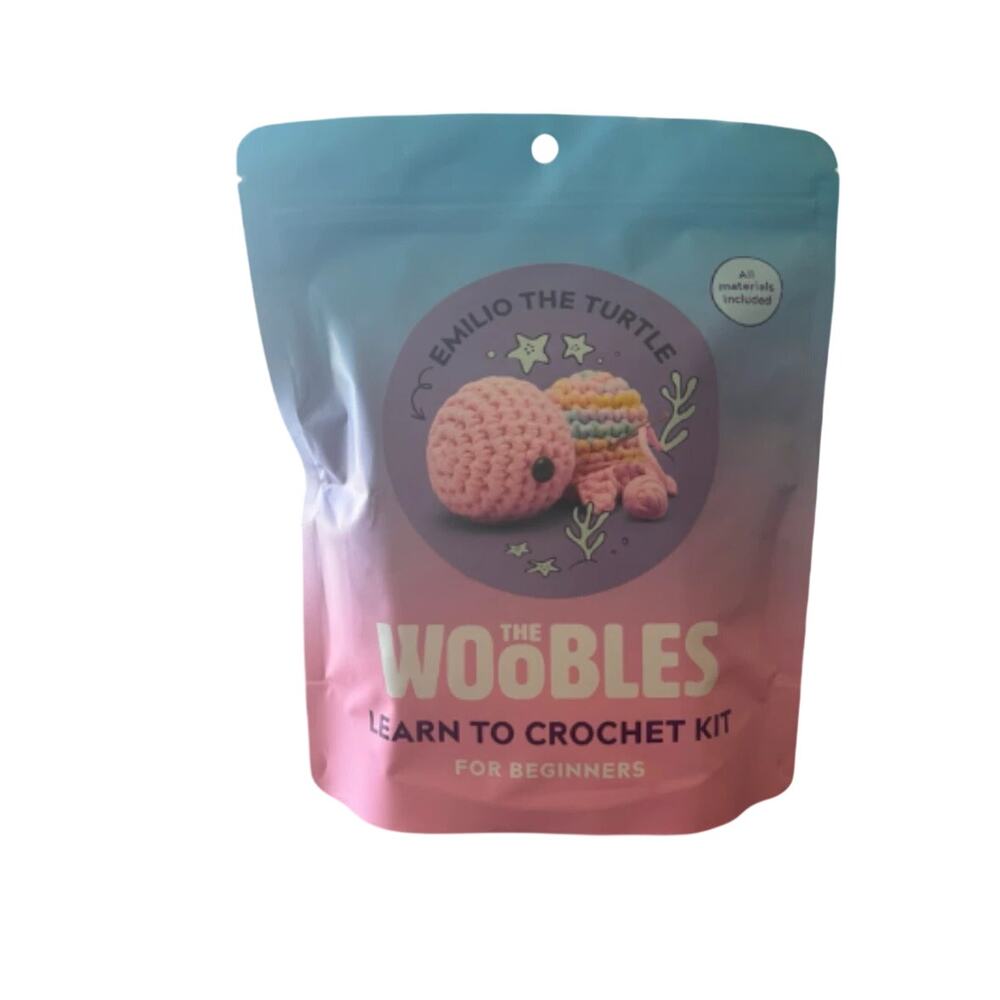 *Sold out Online* Woobles Original Pastel Emilio the Turtle Crochet Kit - RARE